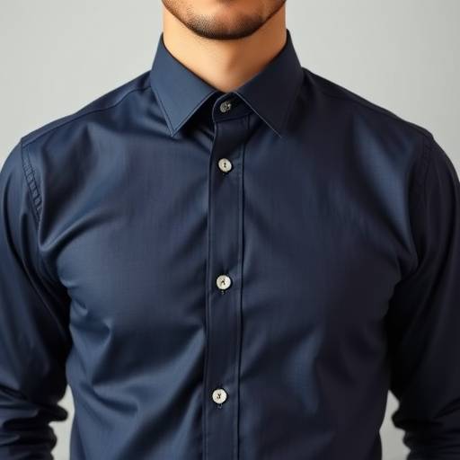 Camisa social azul marinho com corte slim fit, perfeita para eventos formais.